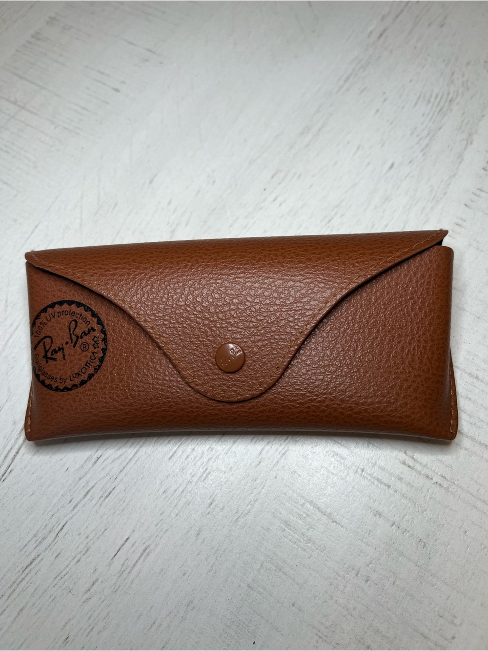 Ray-Ban Cognac Brown Leather Sunglasses Case